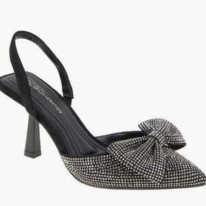 BCBGeneration Black Embellished Slingback Heels